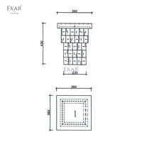Meja Samping Desain Blok Mewah Modern, Meja Kayu Bertingkat Unik, Meja Aksen Skulptural Gaya Italia untuk Villa