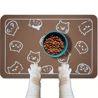 Tapis d'alimentation pour animaux de compagnie en diatomite à séchage rapide et absorbant, lavable, antidérapant et résistant aux taches