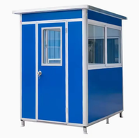 Poste de Garde Extérieur en Métal Sûr, Conteneur Préfabriqué Portable Temporaire, Cabine de Garde Mobile, Kiosque d'Information, Salle de Travail