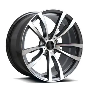 Passenger Car Wheels 20 Inch 5x120 Black Painting/Gun Gray Machine Face Five Spokes Classic Alloy Wheels For Mercedes Benz