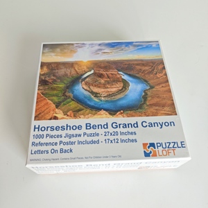 Bán hàng nóng tùy chỉnh đầy đủ màu sắc giấy bảng trắng dành cho người lớn câu đố, móng ngựa uốn cong Grand Canyon 1000 Mảnh Ghép Hình Câu Đố-27*20 inch - Product Image 3