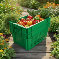 Caisses en plastique empilables de haute qualité pour aliments, pour le stockage des fruits et légumes