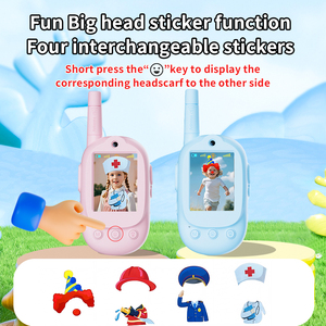 Talkie-walkie vidéo amusant à canal unique rapide avec autocollant <span class=keywords><strong>photo</strong></span> pour enfants - Product Image 4
