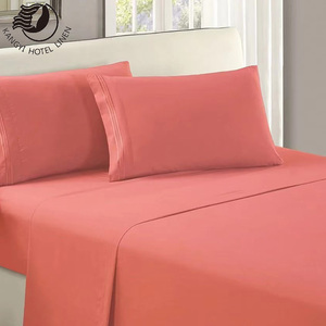 130G Sợi Nhỏ Màu Sắc Đồng Bằng Sợi Nhỏ Tấm Ga Giường Đặt Nhân Viên Ký Túc Xá Sợi Nhỏ Bộ Đồ Giường - Product Image 3