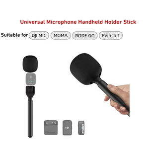 Adaptateur Micro Main Dynamique DJI, Poignée en <span class=keywords><strong>Mousse</strong></span> pour Micro d'Interview pour Journalistes TV RODE Wireless, en Plastique Conçu pour Perche - Product Image 3