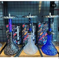 Chicha DJ El Bomber en acier inoxydable, modèle Blue Midnight Race Car Off Road Midnight Shisha