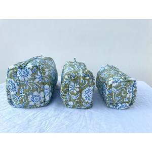 Bolsas de Cosméticos de Algodón Bohemio Más Vendidas, Bolsas de Aseo Ligeras con Estampado a Mano, Excelente Precio, para Sala de Estar - Product Image 1