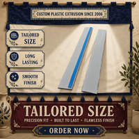 Extrusion de plastique PVC sur mesure pour rail de rideau de plafond simple ou double et guide de volet roulant