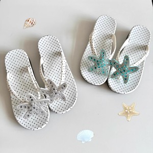 Sandalias Flip-Flop con Estampado de Estrellas de Mar y Puntos para Mujer, Antideslizantes, Casuales, para la Playa y Exteriores - Product Image 1