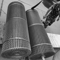 Bande transporteuse en maille plate de type nid d'abeille en acier inoxydable en spirale pour la congélation rapide dans les lignes de production alimentaire