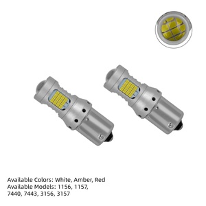 Ampoules LED de feux arrière de voiture écologiques et très lumineuses avec bases 1156 1157 7440 7443 3156 : Clignotant/Frein/Recul - Intelligentes, Durables - Product Image 3