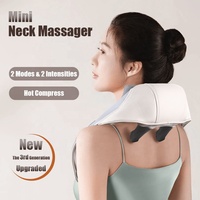 Masseur de cou miniature amélioré pour les tissus profonds, design en forme de main, appareil de massage pour soulager les douleurs au cou et au dos avec chaleur apaisante