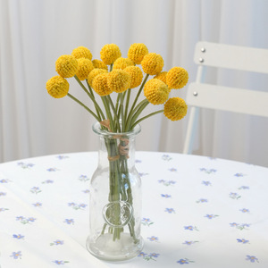 Fleur artificielle en boule dorée Craspedia Globosa, fleur artificielle <span class=keywords><strong>Billy</strong></span> Ball pour la décoration de mariage et de fête - Product Image 1