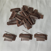 Pince à cheveux 36 mm en acier inoxydable pour Chunni et Dupatta, avec épingle de sûreté, 10 dents, fixation solide pour peigne et maintien des cheveux