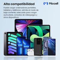 Miccell OEM Power Bank Portabel PD 22.5W Pengisian Cepat dengan Layar Digital Sebagai Pengisi Daya Portabel untuk Perjalanan dan Penggunaan Luar Ruangan