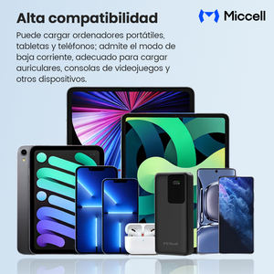 Batterie externe Miccell avec charge rapide PD 22,5 W et affichage numérique, comme chargeur portable pour les voyages et les professionnels - Product Image 5