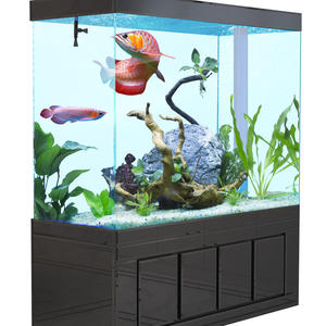 אקווריום מלבני מודרני בגדלים מותאמים אישית, ידידותי לסביבה, למים מתוקים ומלוחים, עם ארון סאמפ, זכוכית, 220 וולט, 100 וואט - Product Image 2