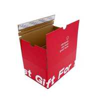 Caja de Envío Plegable de Cartón con Diseño de Avión, Ecológica, Sin Pegamento, con Forro de Esponja y Relieve Gráfico