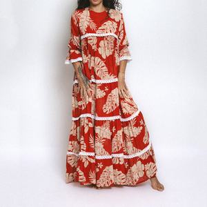 Vestido de Mujer al por Mayor de Fábrica, Vestido Hawaiano Transpirable y Agradable al Tacto, Vestido Maxi de Rayón Hecho a Medida - Product Image 6