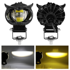 Projecteur LED bicolore avec lentille Angel One-eyed Owl, éclairage de moto, projecteur étanche avec cadre 9-80V pour moto - Product Image 5