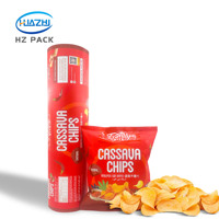 Rouleau de film d'emballage alimentaire imprimé sur mesure pour chips, biscuits, noix, rouleau laminé en aluminium