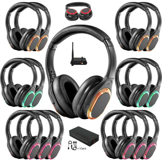Durable/Comfortable/High Quality/HIFI Sound Silent Disco Headphones for Silent Disco Party, Fitness Events, Conference, Cinema