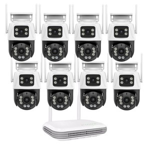 Kit caméra PTZ sans fil Wifi Icsee 2Mp, double objectif, extérieur, étanche, couleur intégrale HD, avec stockage cloud et interphone vocal - Product Image 1