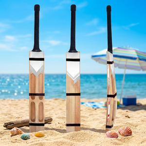 NAQQASH SPORTS Bate de Cricket de Madera de Sauce, Grosor Personalizado, Duradero, Ligero, Diseño Ambidiestro, Calidad Profesional - Product Image 2