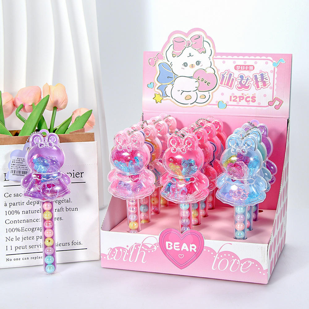 ลูกปัดไม้กายสิทธิ์กระต่าย4ตัวสไตล์1ชิ้น