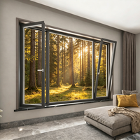 Ventana de Aluminio con Vidrio Templado, Apertura Oscilobatiente, Cierre Multipunto Residencial, Ventanas de Seguridad