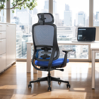 Chaise de bureau ergonomique moderne S3-BH en tissu confortable, pivotante, avec accoudoirs réglables, idéale pour les dirigeants et les écoles, vente en gros