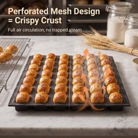 Plateau en silicone renforcé de fibre de verre réutilisable, moule antiadhésif à 42 cavités pour la pâtisserie, gâteau carré, muffins