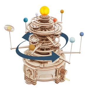 Robotime <span class=keywords><strong>Rokr</strong></span> Stem Toys Jouets éducatifs ST001 DIY <span class=keywords><strong>Mécanique</strong></span> Orrery Modèle Jouets 3D Puzzles <span class=keywords><strong>en</strong></span> <span class=keywords><strong>bois</strong></span> pour adultes - Product Image 2