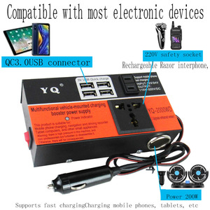 Inversor de Onda Sinusoidal Solar de 1500W para Vehículos, DC12v-24v a 220v, para Hogar y Automóvil, Frecuencia de Salida de 50Hz y 60Hz - Product Image 4