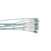 12 Fiber OM4 Optical Fiber Trunk Cable Assemblies with 360° Bendable LC Boot for for 40G/100G Transmission