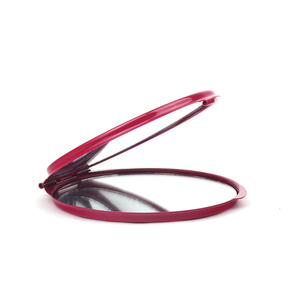 Magenta Pink Painted Metal <b>Compact</b> <b>Mirror</b> Round Folding Pocket Makeup <b>Mirror</b> HD Glass Travel <b>Mirror</b> Custom Logo Printing - Product Image 2