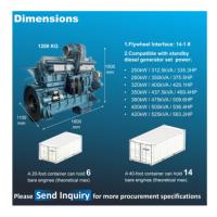 Produsen China Mesin Genset 510KW 638KVA 684HP Inline 6 Silinder 50/60Hz untuk Set Generator Diesel Silent
