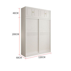 ตู้เสื้อผ้าที่เก็บเสื้อผ้าสไตล์ยุโรปตู้เสื้อผ้าเฟอร์นิเจอร์ไม้ประตูบานเลื่อนทันสมัยสำหรับห้องนอน - Product Image 4