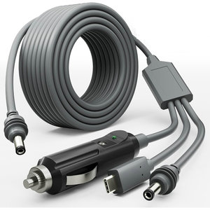 <span class=keywords><strong>C</strong></span>âble d'extension d'alimentation Starlink 3-en-1 <span class=keywords><strong>Mini</strong></span> 18AWG DC <span class=keywords><strong>USB</strong></span> <span class=keywords><strong>C</strong></span> PVC Veste en cuivre pur Compatible avec le <span class=keywords><strong>c</strong></span>âble d'alimentation de la caméra de voiture - Product Image 1