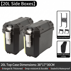 Borsa Laterale Compatta per <span class=keywords><strong>Moto</strong></span> da 20L in Plastica PP, Bauletto a Sgancio Rapido, Borsa Portaoggetti Leggera per Scooter Urbano, Ideale per Pendolari Quotidiani - Product Image 1
