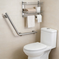 Support de barre d'appui de salle de bain en acier inoxydable jusqu'à 500LBS 18 pouces 11/4 rail d'appui personnalisé pour handicapés