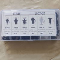 HE26 100 pièces Kit de clips de fixation universels pour pare-chocs, attaches en plastique pour voiture, kit de retenue à pousser