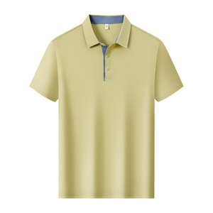 Éxito de ventas transfronterizo: Camisa de hombre <span class=keywords><strong>DISAN</strong></span> con cuello solapa, ajuste ceñido, sin costuras, de elastano, estilo vintage, con tecnología de enfriamiento Ice-Bead - Product Image 1