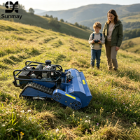Tondeuse robot autotractée intelligente de haute qualité avec télécommande, machine de coupe d'herbe à braquage zéro, débroussailleuse