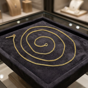 Colliers chaîne à maillons câblés plaqués or 14K 18K 24K en gros, chaînes de mode en laiton rempli d'or style câble - Product Image 4