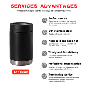 12oz/14oz/16oz Stainless Steel Beer Can Cooler Double Wall Vacuum Insulated Beverage Holder for Camping Outdoor Custom Logo - Product Image 6