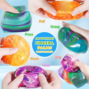 Huyo Needoh Soft Glutinous Sensory Stress-relief Toy Cube Filled Gel Stretchable Ball Ice Blind Box Slow Rebound TPR Material - Product Image 5