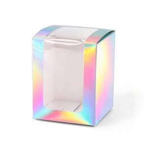 8x8x10cm Dobrável Pequena Caixa De Papel Logotipo Personalizado Impresso Cosméticos Embalagem Caixa De Papelão com Janela - Product Image 4
