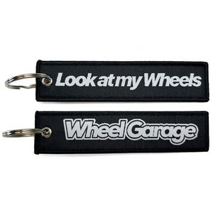Cheap <b>Custom</b> Logo Woven Embroidered Jet Tas Embroidery Patch Keychain Keyring <b>Key</b> Tag - Product Image 3