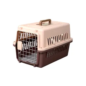 Jaula de transporte de mascotas para perros y gatos superventas, 5 tamaños diferentes, jaulas de plástico para mascotas para perros a la venta al aire libre